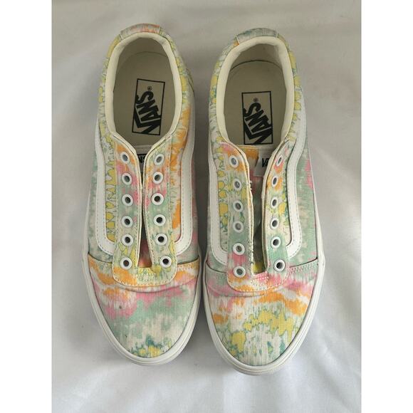 Women’s Vans Ward Psychedelic Tie Dye Skate Casual Low top Sneakers Size W -10 - Picture 1 of 5